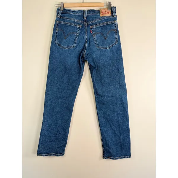 Levis‎ Wedgie Straight High Rise Blue Jeans 34964-0207 Size 29x28 - Image 4