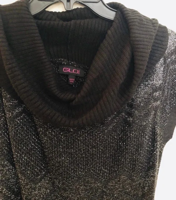 Glo Junior’s / Women’s sweater dress size large black - Image 2