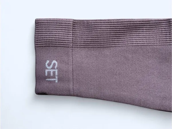 SET Active High-Waist Seamless Leggings in Mauve Activewear Yoga Pilates Gym XS - Image 2