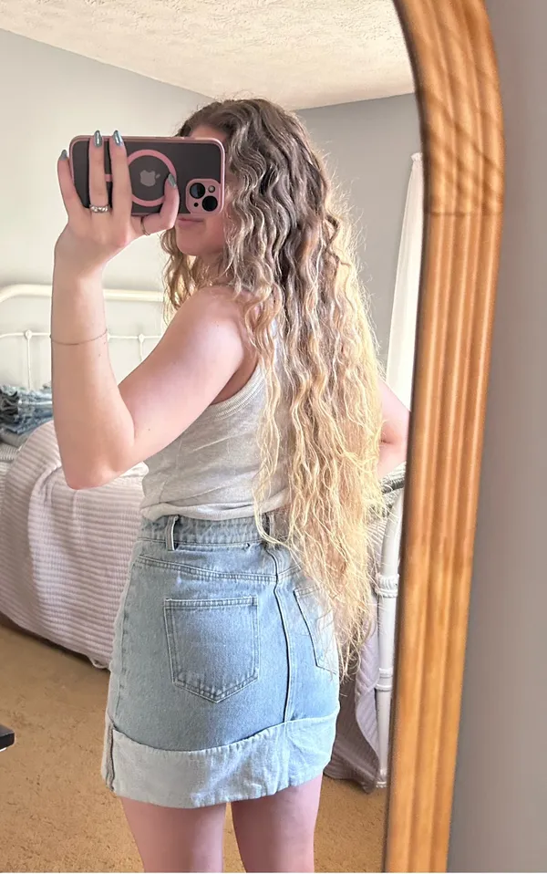 These Three Boutique Denim skirt - Image 5