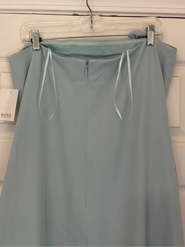 NWT!! Rene Ruiz Strapless Floral Appliqué Dress in Aqua Mint - Image 6