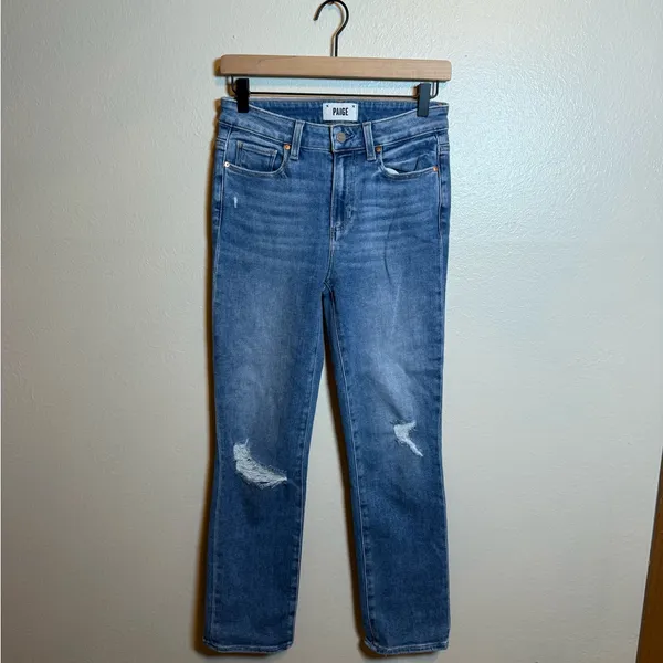 Paige Cindy Jeans in Speak‎ Easy Destructed - Image 2