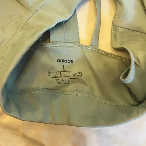 Adidas Climalite Mint Green Athletic Straps Sports Bra Large - Image 3