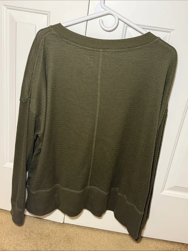 Women’s American Eagle Waffle Long Sleeve Shirt - Image 3