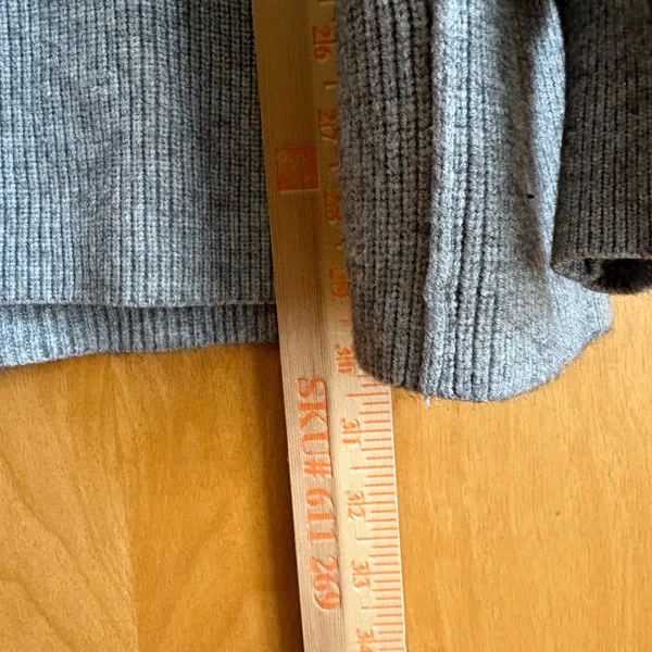 Free People Afterglow Sweater Women S Gray Ribbed Oversized Mock Neck Turtleneck - Image 10