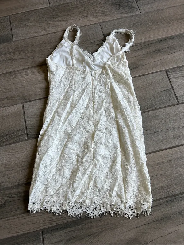 Main Strip White Lace Slip Dress - Image 3