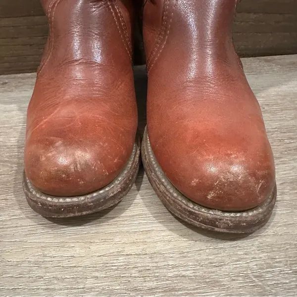 Frye Vintage Braided Sabrina Amber Brown Knee High Tall Boot Women's size 6 - Image 5