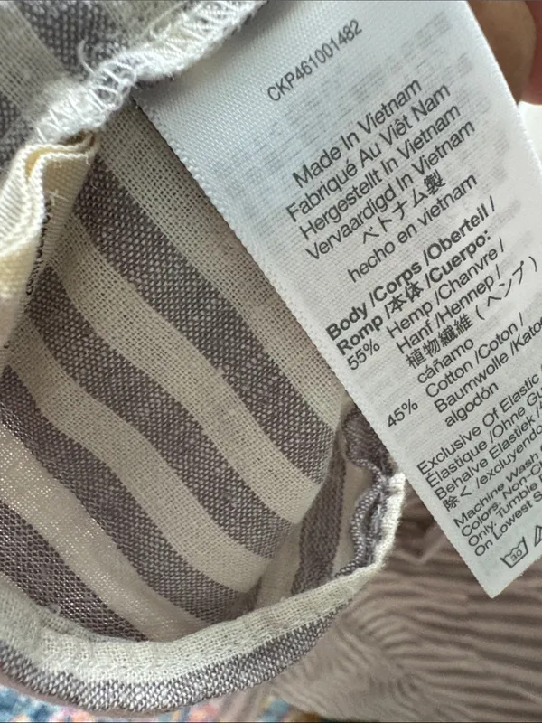 Madewell Cotton Hemp Stripe Tiered Maxi Dress - Image 9