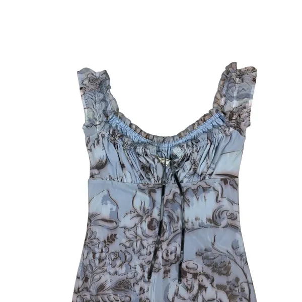 Kimchi Blue Bianca S Blue Floral Mesh Mini Dress Corset Cottagecore Coquette Y2K - Image 3