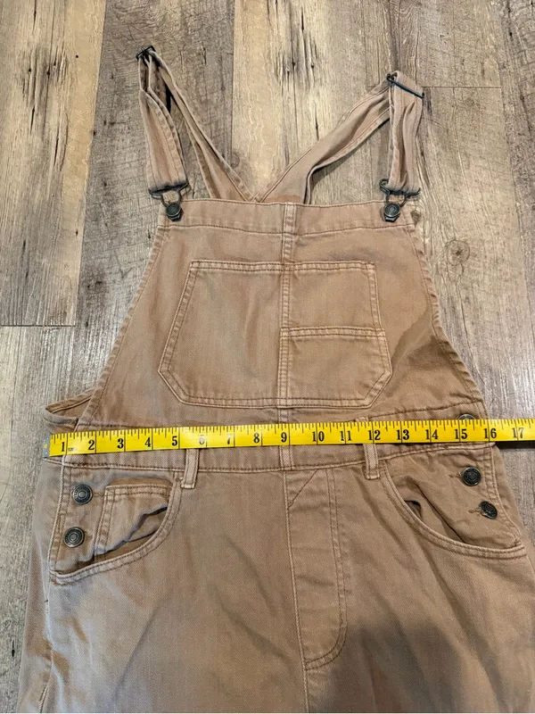 Free People Women's Ziggy Brown Overalls with Bib Pocket - Image 4