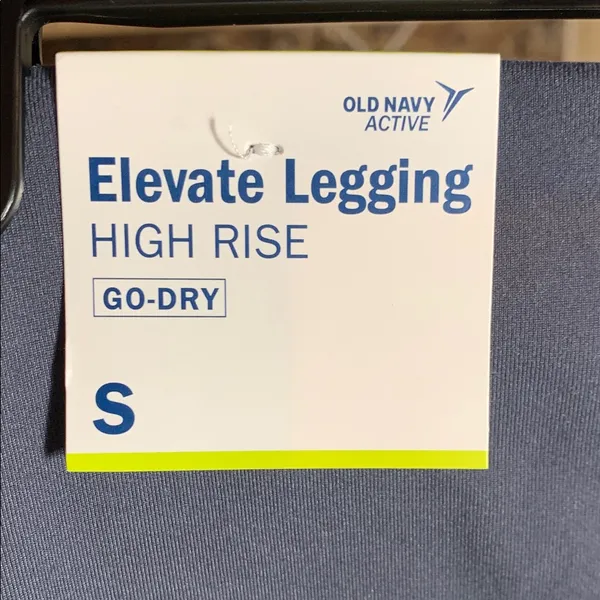 Old Navy Elevate Gray Mesh Trim Compression High Rise Leggings Pockets Small NWT - Image 3