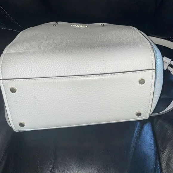 Kate Spade Small White Tegan Satchel Leather Crossbody Bag‎ 8x8x3.5" - Image 5