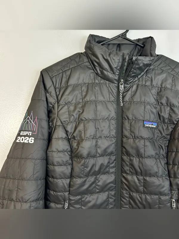 Patagonia ESPN 2026 Black Nano Puff Insulated High Neck Jacket Size Small - Image 4