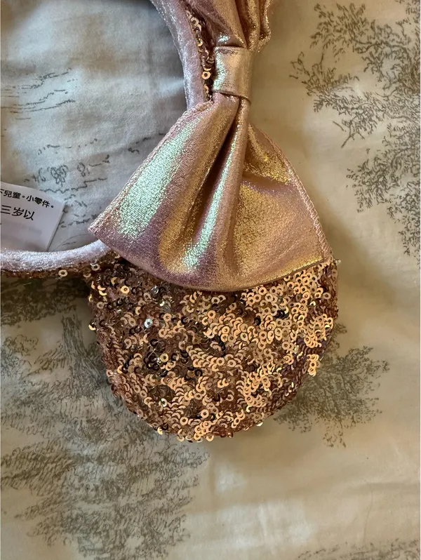 Disney Parks Rose Gold Sparkle Minnie Mouse Ears - Image 10