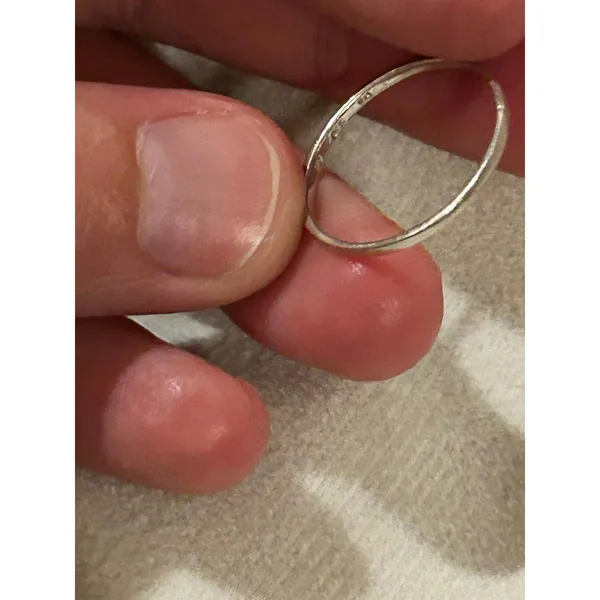 ring band sterling silver 925 size 6.75 love engrave - Image 3