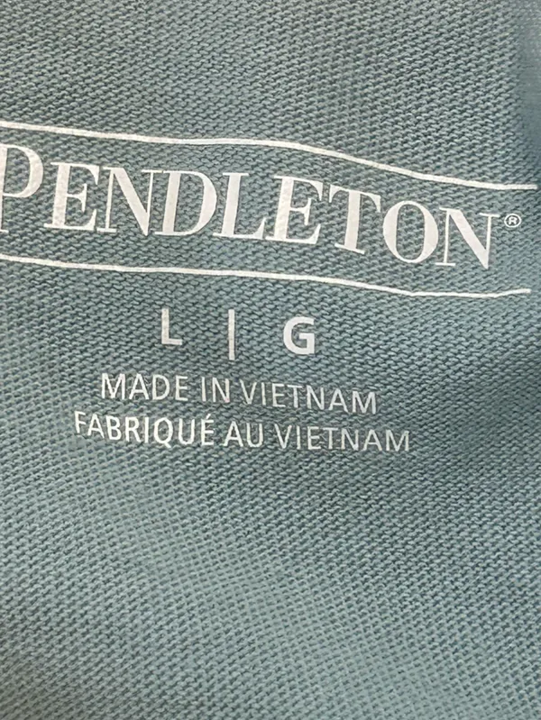 Pendleton Colorblock Hoodie granola girl Gray Cream Lightweight Pullover Sweat - Image 4