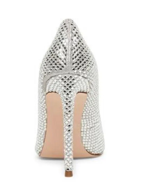 Steve Madden Silver Vivie Rhinestones Heels Pumps - Image 6