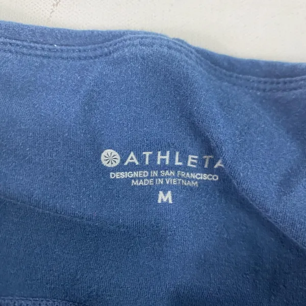 Athleta Leggings Women's Medium Blue Ankle Stretch Elastic Waist Active‎ Wear - Image 6