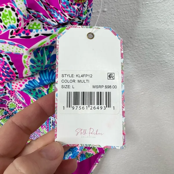Stella Parker One Piece Swimsuit Womens Size L Purple Multicolor Floral - Image 5