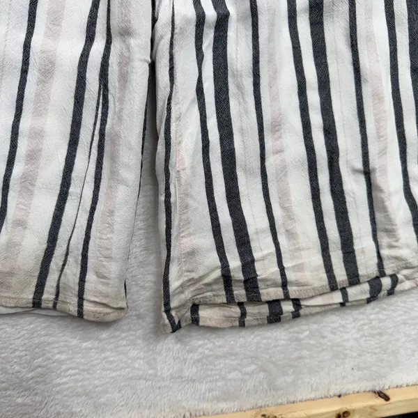 American Eagle Medium Wide Leg Pants Palazzo Flowy Striped Boho Coastal Beachy - Image 5