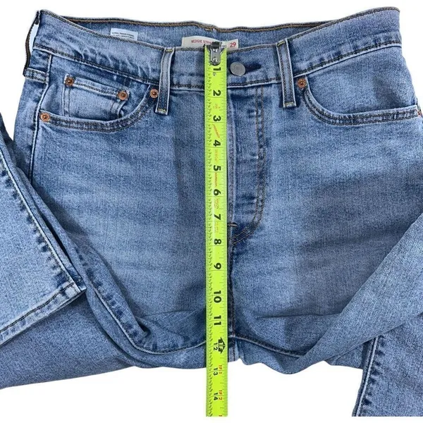 Levi’s Wedgie Straight Distressed Denim Jeans Women’s Size 29x28 - Image 6