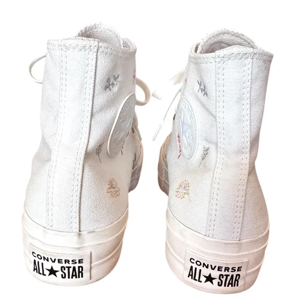 Converse Chuck Taylor All Star Lift Floral Embroidered‎ Hi Tops Women 8.5 - Image 9