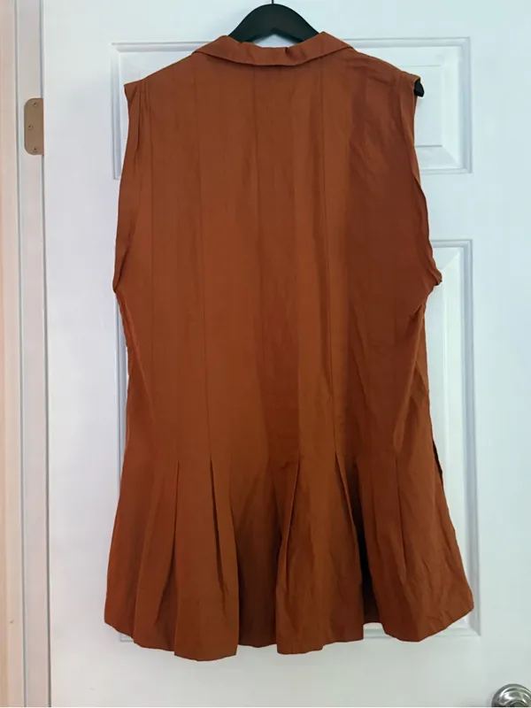 Free People Naomi Mini Dress in Burnt Orange Sienna - Image 3