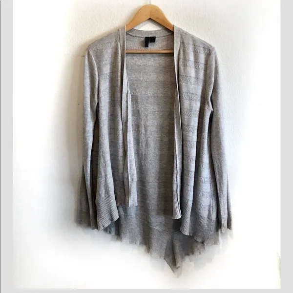 Anthropologie grey cardigan M - Image 3
