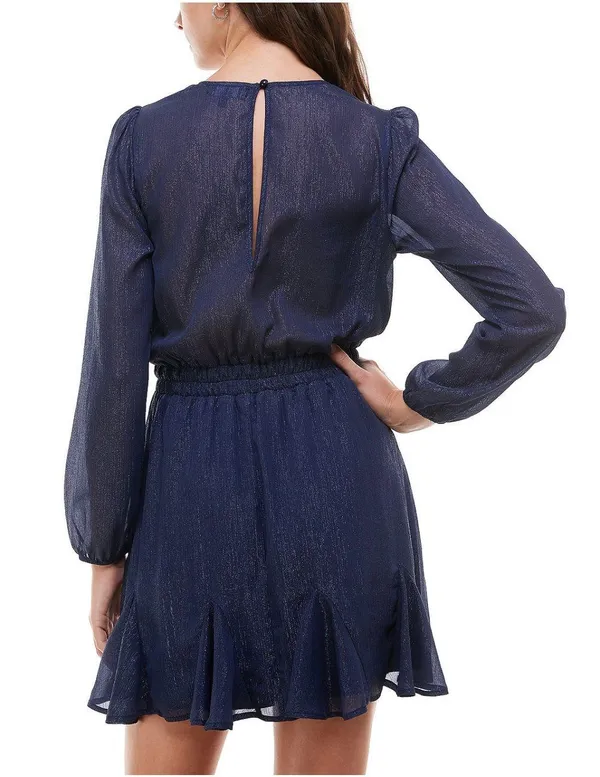 Metallic Fit And Flare Dress - Image 2