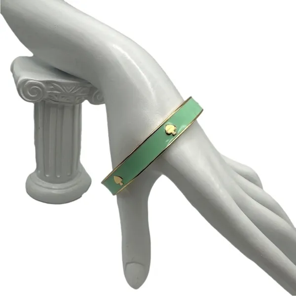Kate Spade Green Gold Bangle Bracelet - Image 2