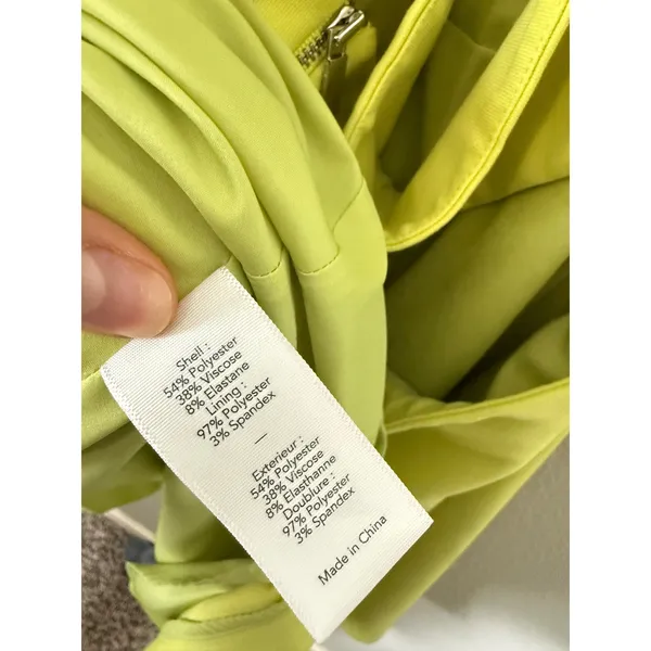Elizabeth and James Womens Neon‎ Lime Green Halter Cutout Mini Dress Size 4 - Image 6