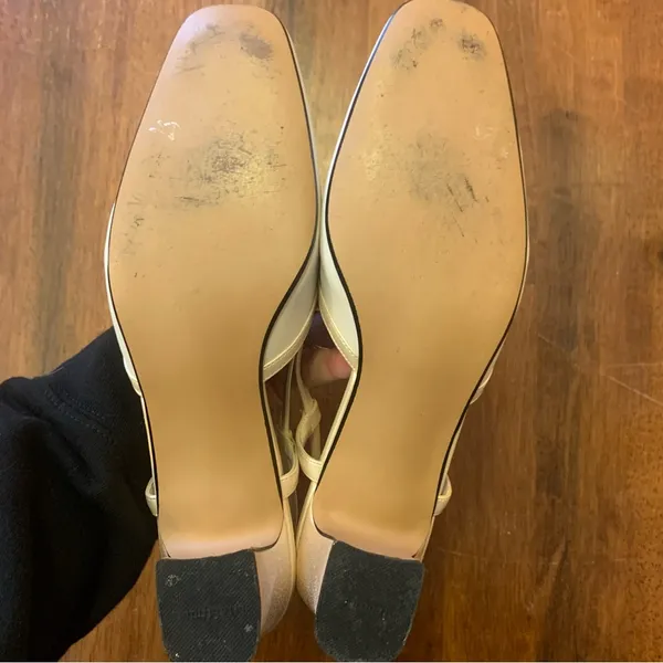 Life Stride Pumps 8 Judith Vanilla Devill Slingback with Buckle Strap Square toe - Image 5