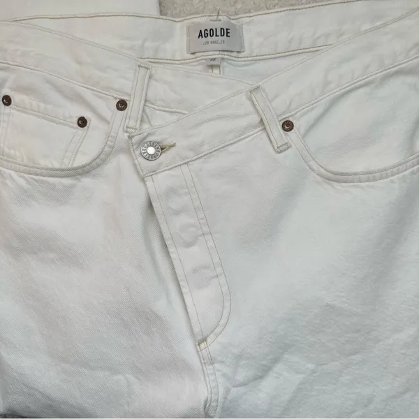 Agolde Criss Cross Wide Leg Denim Jeans 32 - Image 5