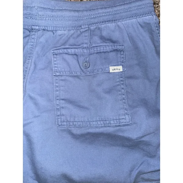 Orvis Women's Blue Shorts Drawstring with Pockets Cotton Lyocell Size‎ Large - Image 5