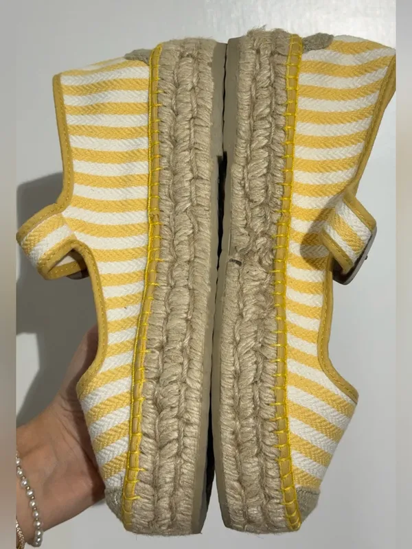 NWOT Free People Surfside 2.0 Espadrille Platform Mary Janes, Lemon Zest - Image 8