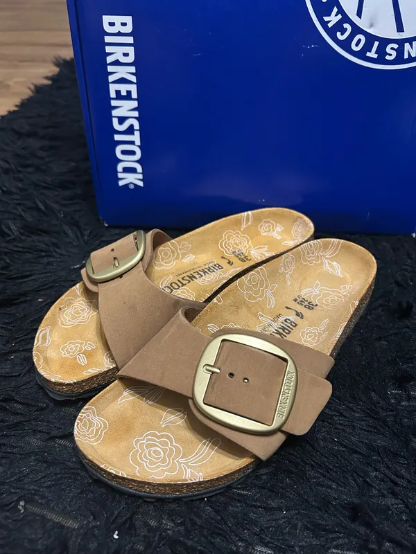 BIRKENSTOCK Madrid big buckle leather sandals slippers shoes women’s eur 38 new - Image 6