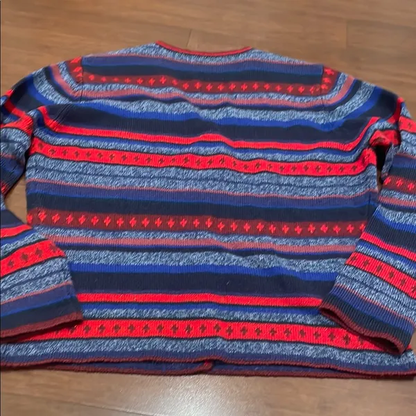 Vintage Striped Multicolor Cardigan Sweater - Image 6