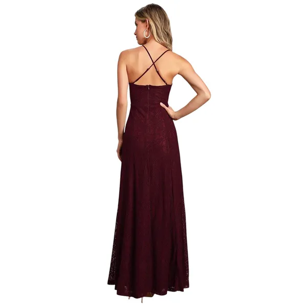Lulus Destinee Burgundy Lace Sleeveless Maxi Dress size Medium NWT - Image 5