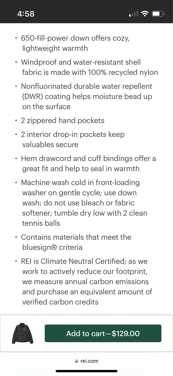 REI 650 Co-op Down Jacket - Image 5