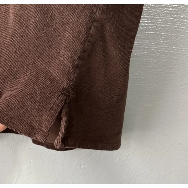 Dark Brown Corduroy Shirt Size Large Country Western Cowgirl Snap Front Casual - Image 4