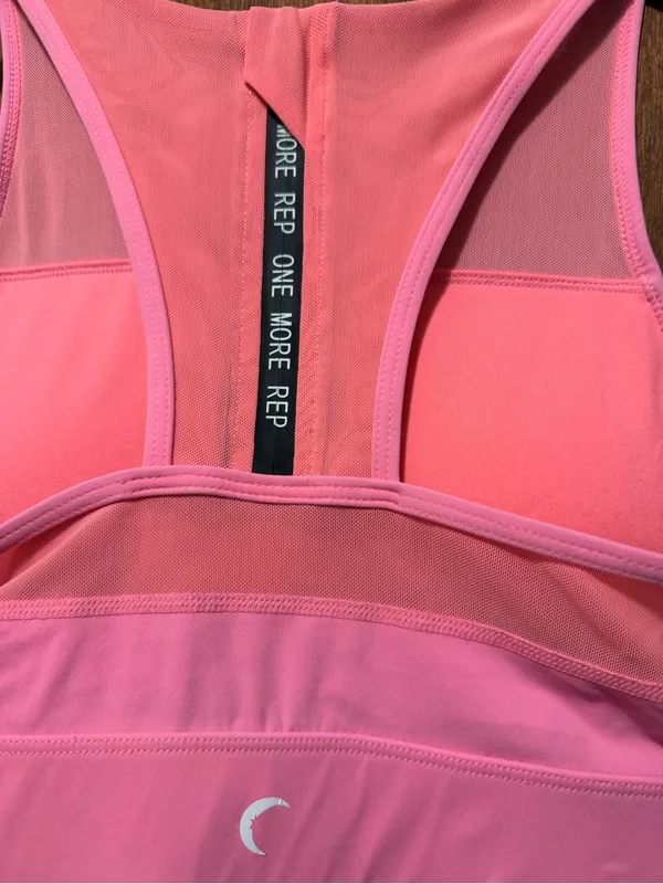 ZYIA ACTIVE Neon Coral Flower Power All Star Sports Bra - Image 4