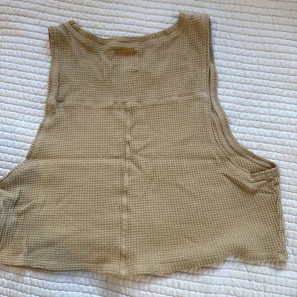 Aerie Offline Womens Cropped Muscle Tank Top Medium Waffle Knit- So Much Sweat - Image 14