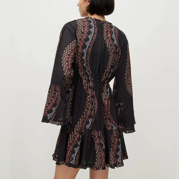 All Saints Adella Leticia Volume Sleeve Mini Dress in Women’s Size 4 - Image 2