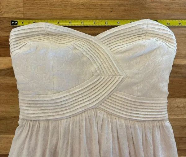 Kimchi Blue White Strapless Dress S - Image 6