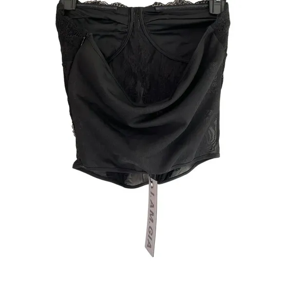 I.AM.GIA Demie Corset in Black Large New Womens Bustier Tank Top - Image 6