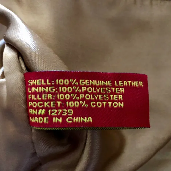 NWOT Max USA 100% genuine Leather Studded Blazer Medium Tan - Image 7
