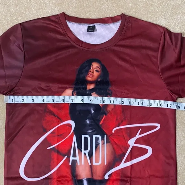 Unisex Women’s Men’s Cardi B Short Sleeve T-Shirt Size XS NEW - Image 3