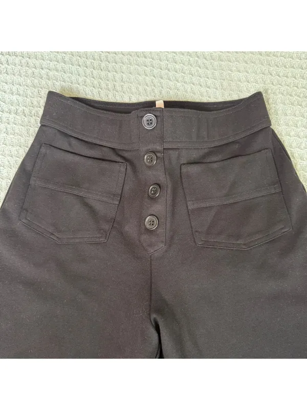 Halara Flex High Waisted Pockets Ankle Length Work Pants Womens Small Reg Black - Image 3