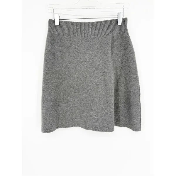 Anthropologie Maeve Knit A-Line Pull On‎ Mini Skirt Women's M Gray Quiet Luxury - Image 2