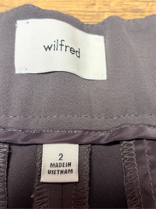 Aritzia Wilfred Pleated High Rise Tapered Cuffed Ankle Trouser Womens 2 Brown - Image 6